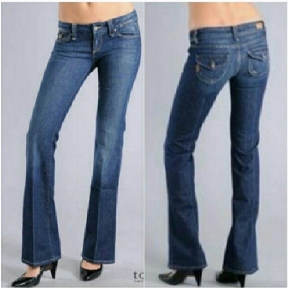 PAIGE Petite Pico low-rise bootcut premium denim - Picture 1 of 14